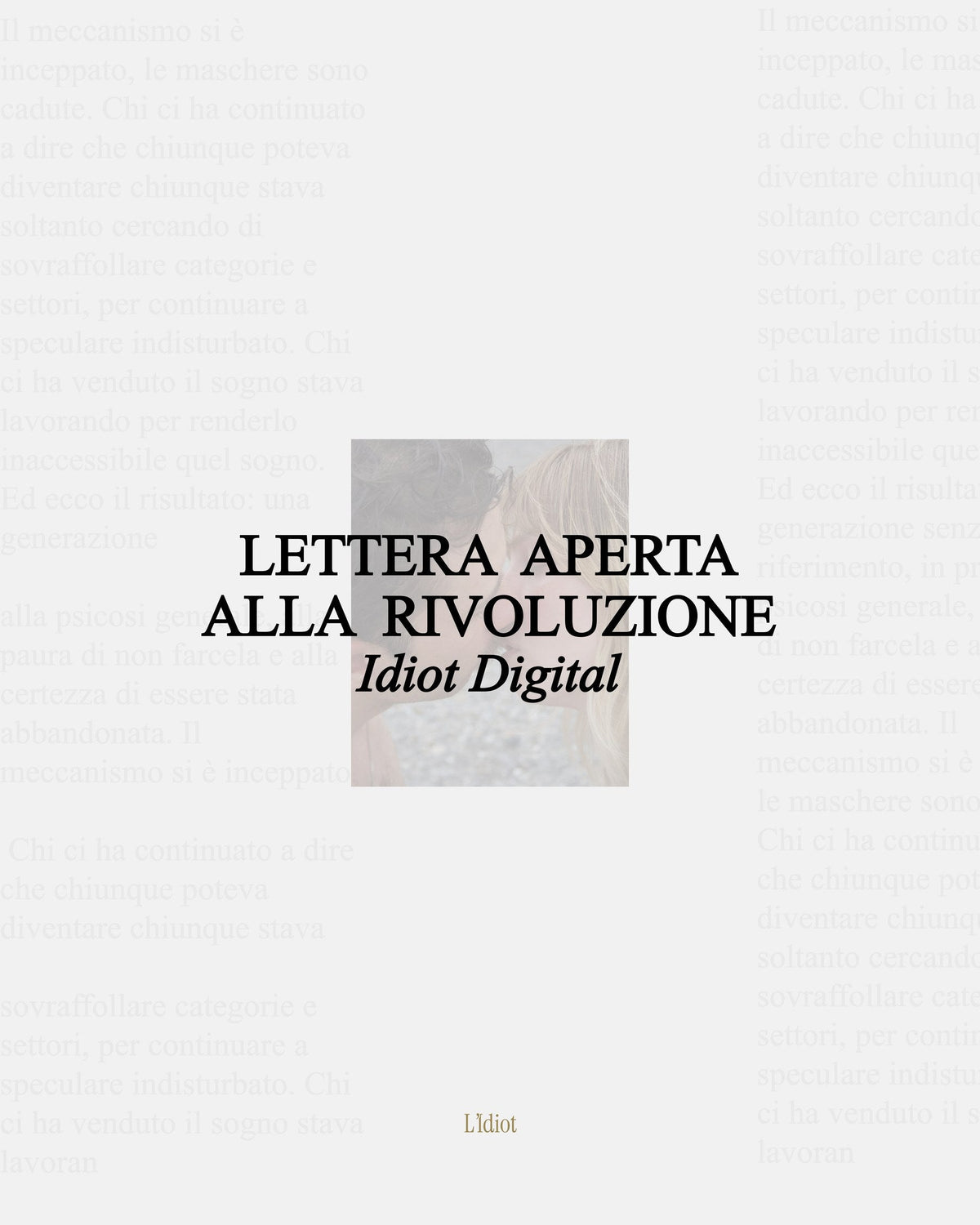 Lettera aperta alla Rivoluzione